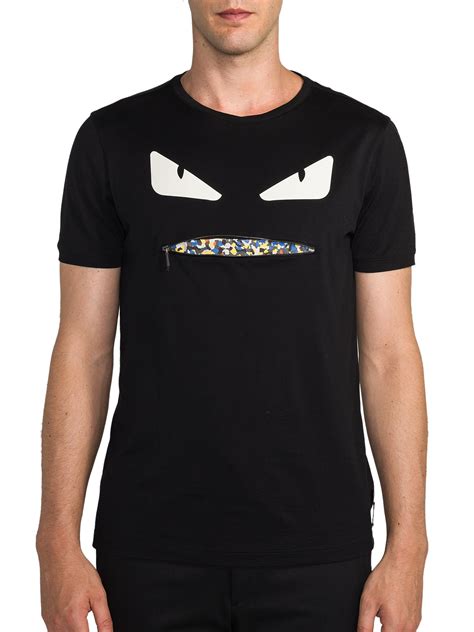 fendi monster zip t shirt